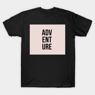 Adventure - blush lettering T-Shirt